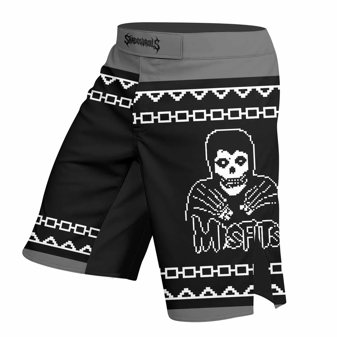 Christmas Misfits Mixed Martial Arts Shorts - right side mockup