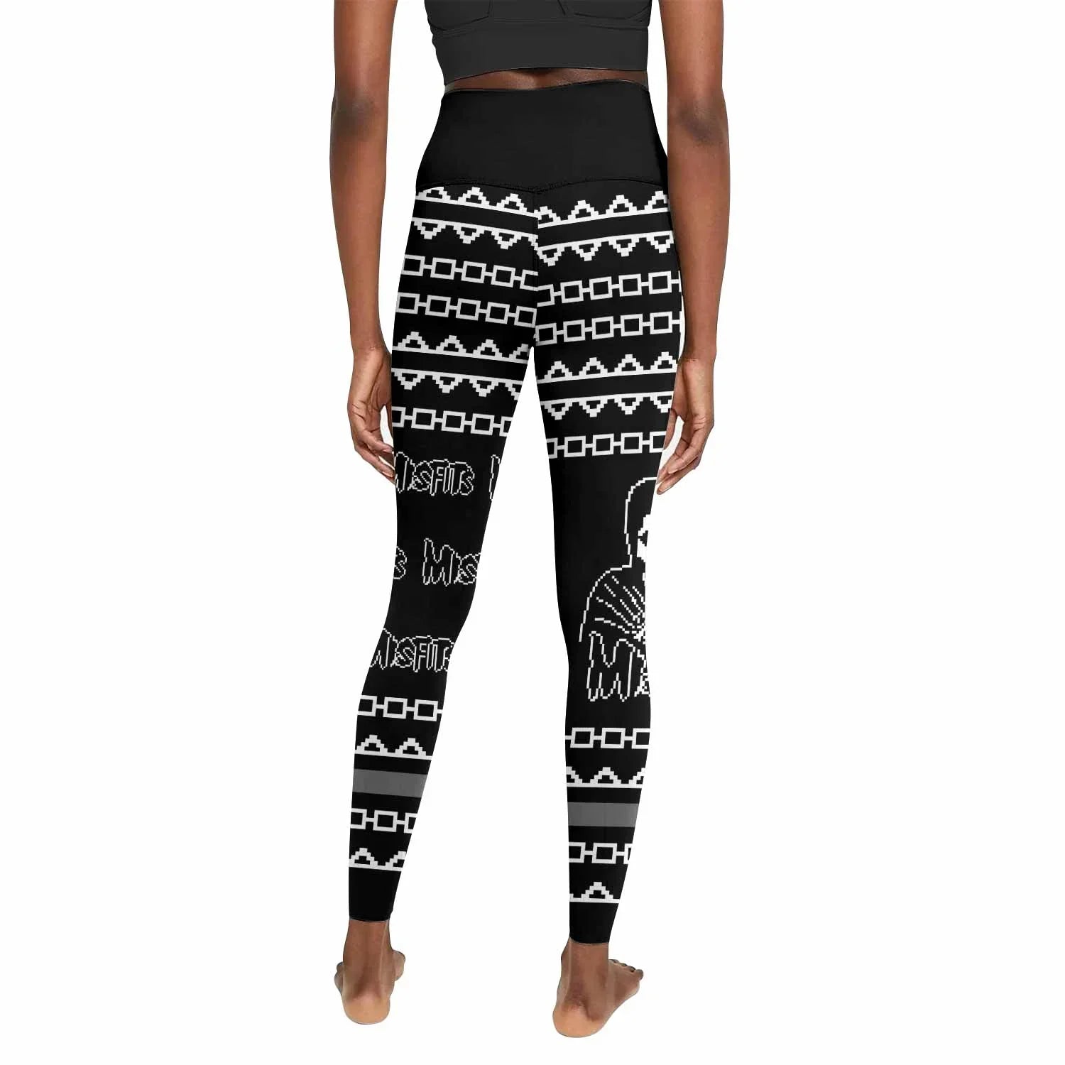 Christmas Misfits Women's Leggings - back view mockup