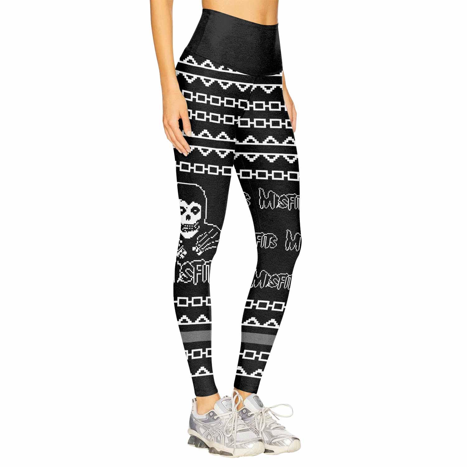 Christmas Misfits Women's Leggings - right side mockup