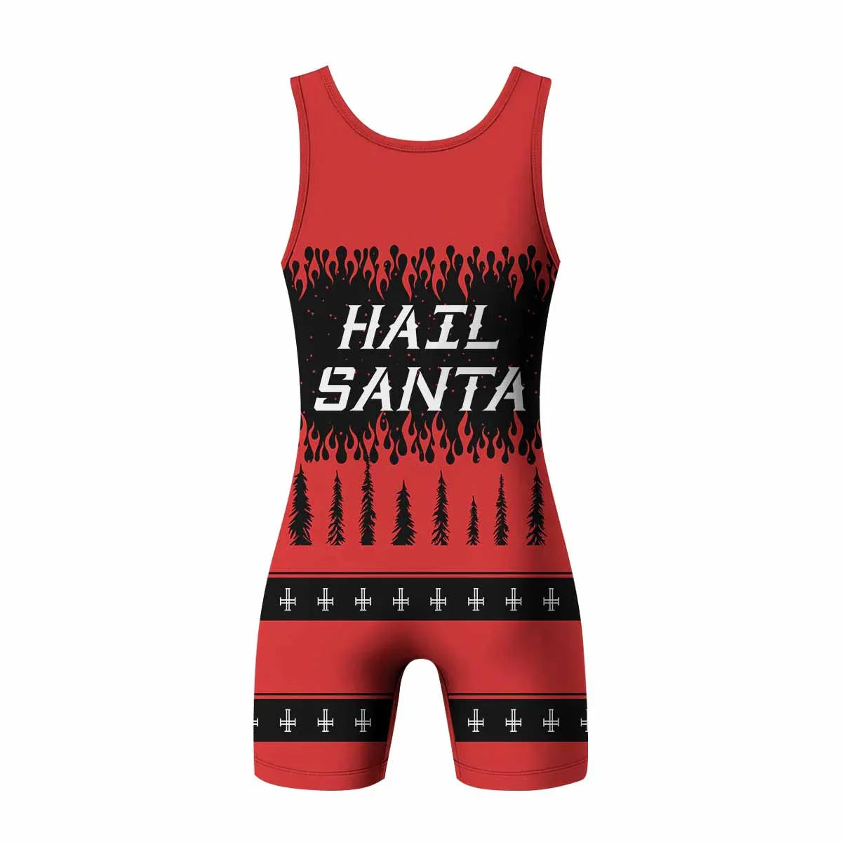 Cradle of Filth Hail Santa Wrestling Singlet - back view mockup