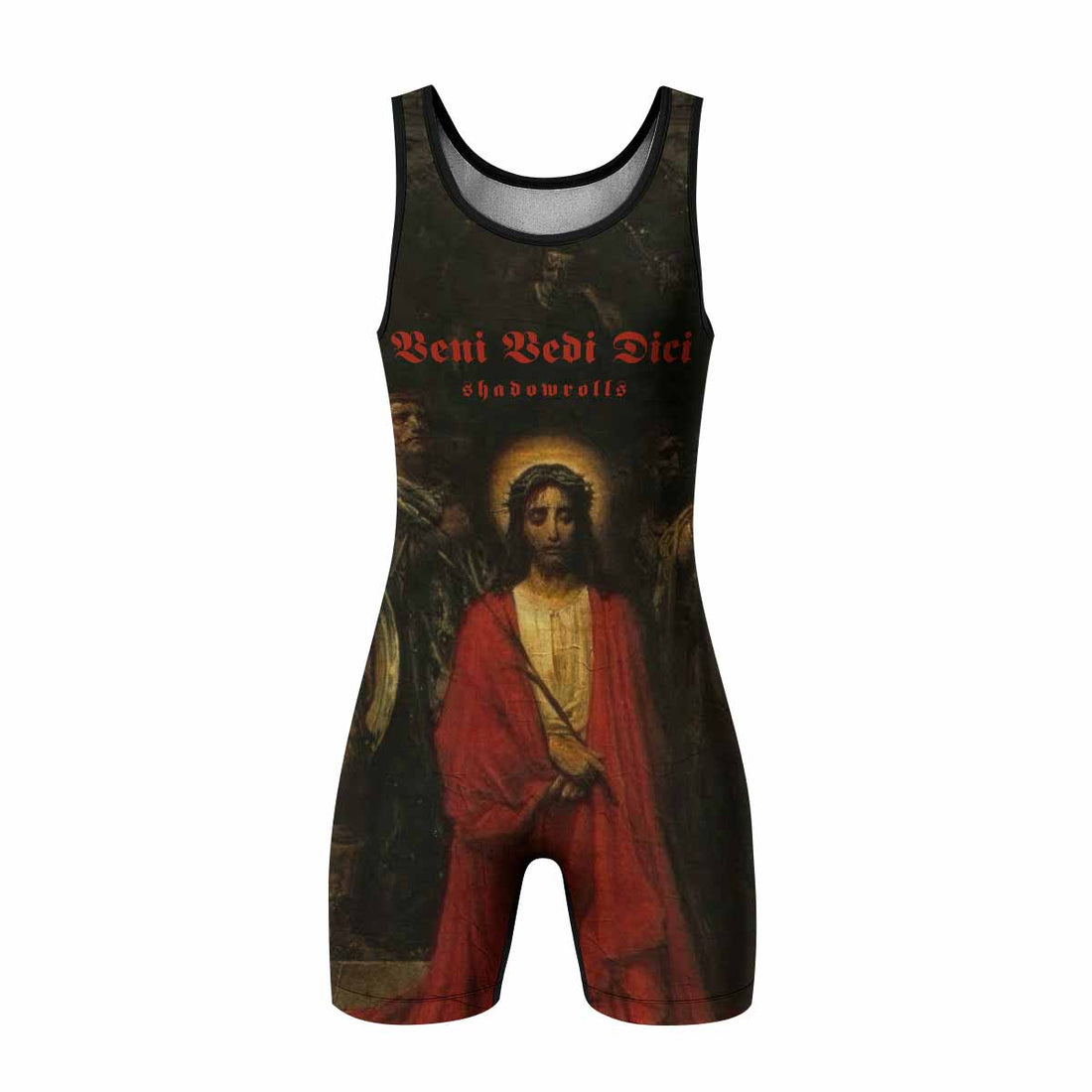 Crimson Messiah Wrestling Singlet - front and back view