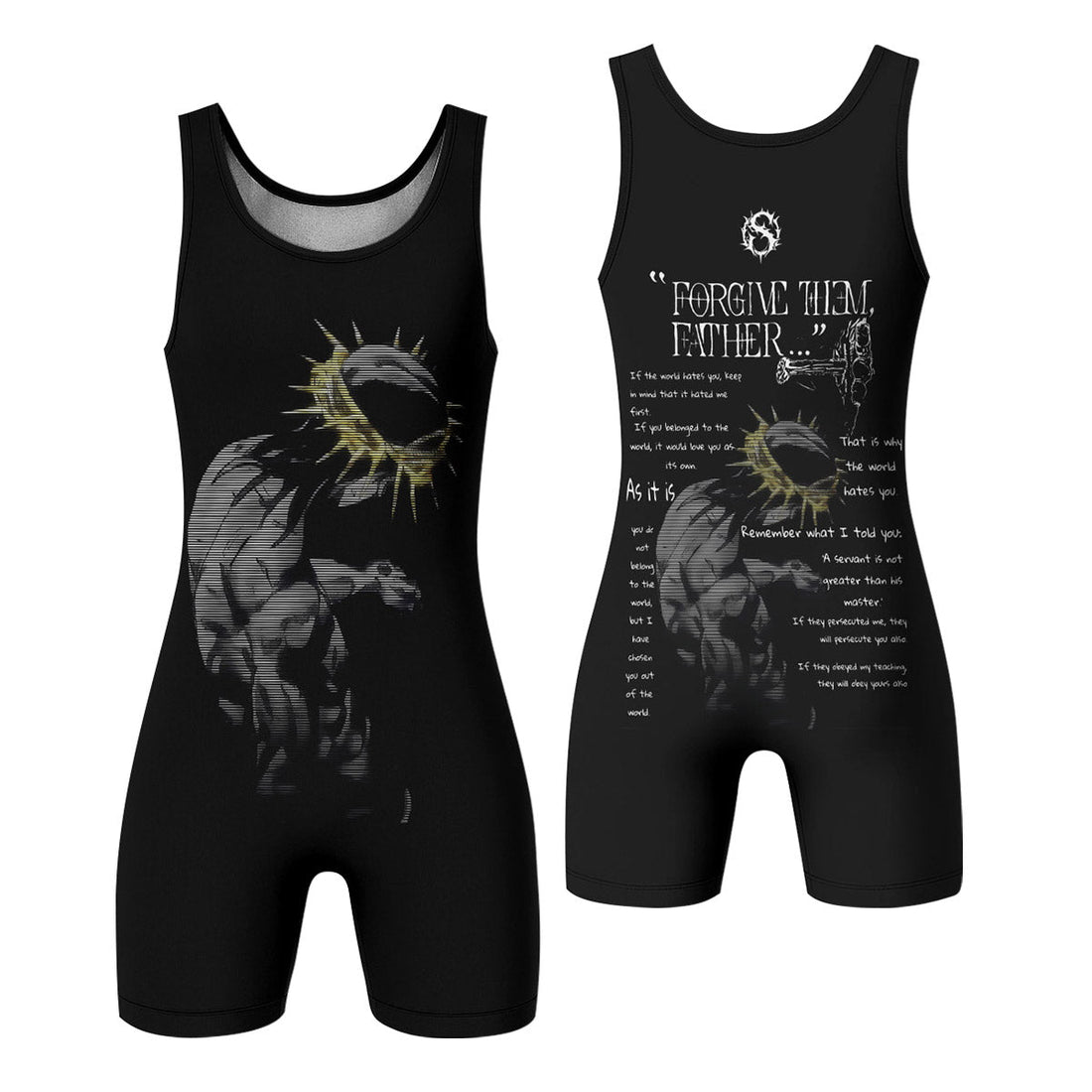 Crown of Vengeance Wrestling Singlet | Forgive Them Father Wrestling