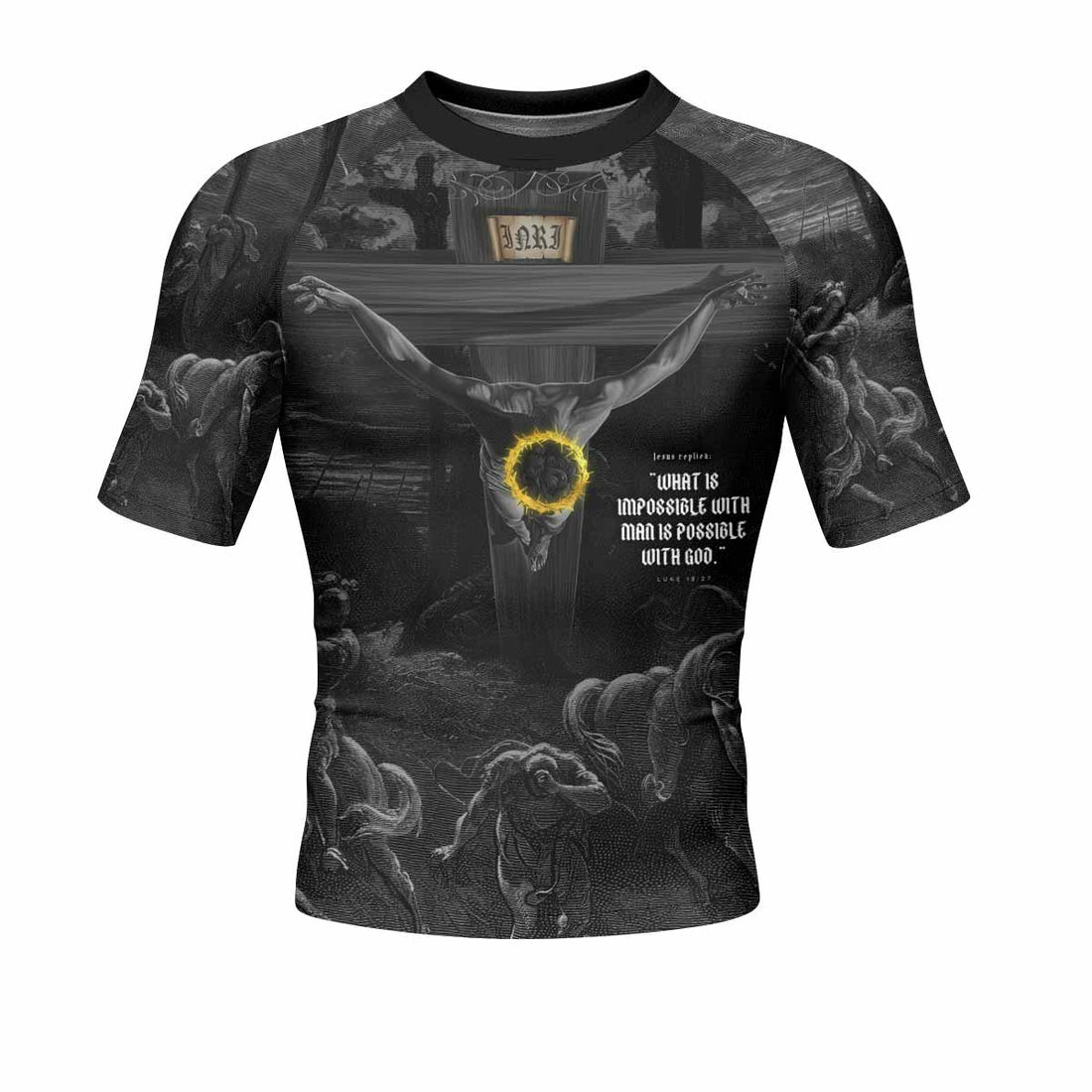  Crucified Grace Rash Guard Short Sleeve Mockup