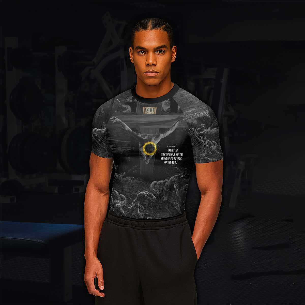 Crucified Grace Rash Guard Short Sleeve Model