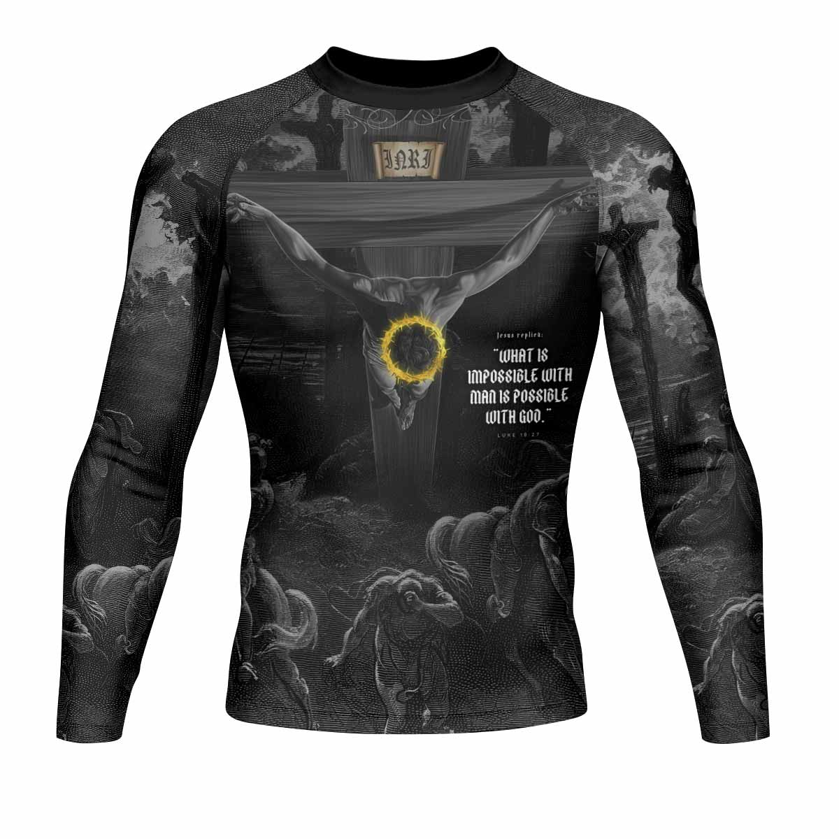 Crucified Grace Rash Guard Long Sleeve Front