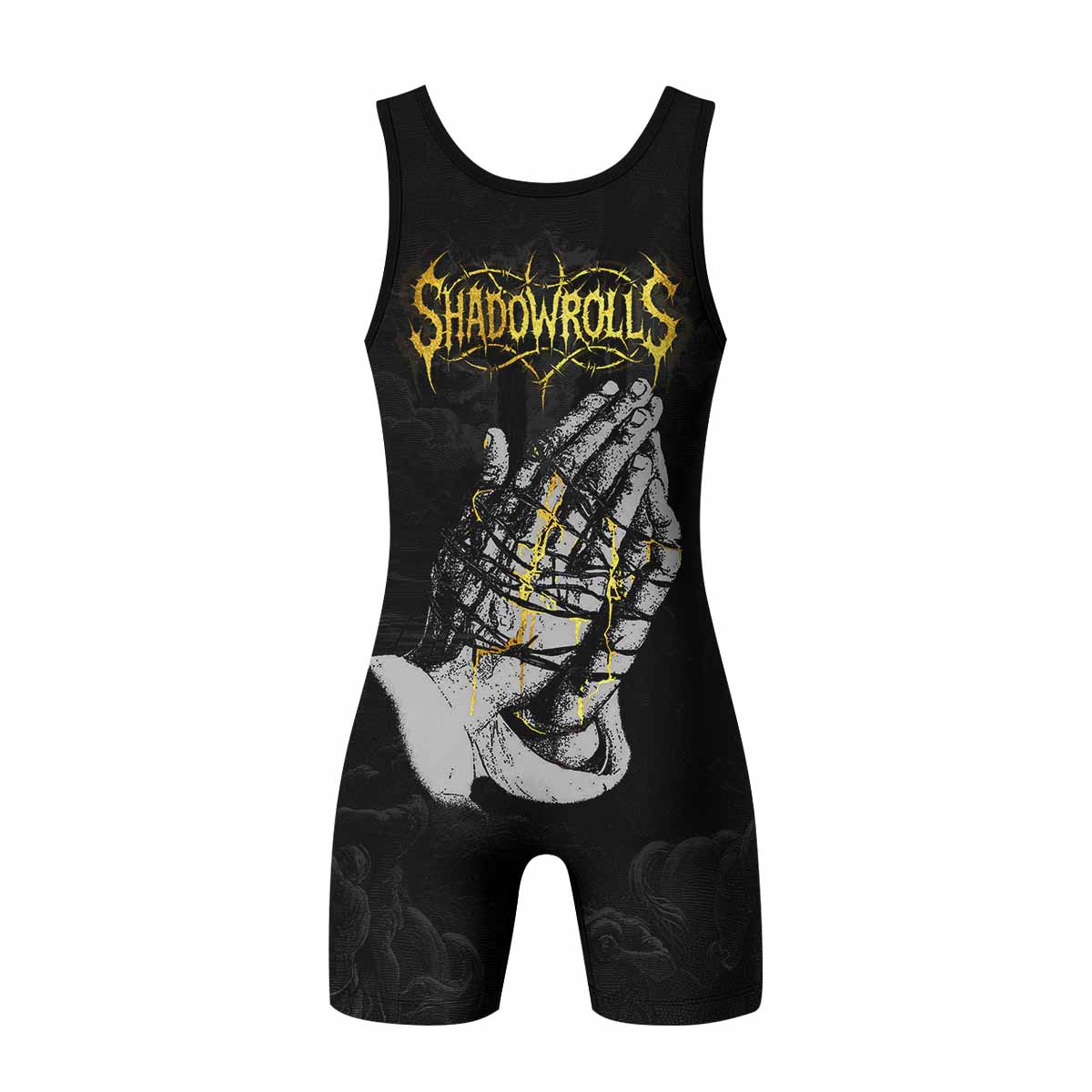 Crucified Grace Wrestling Singlet - back view mockup