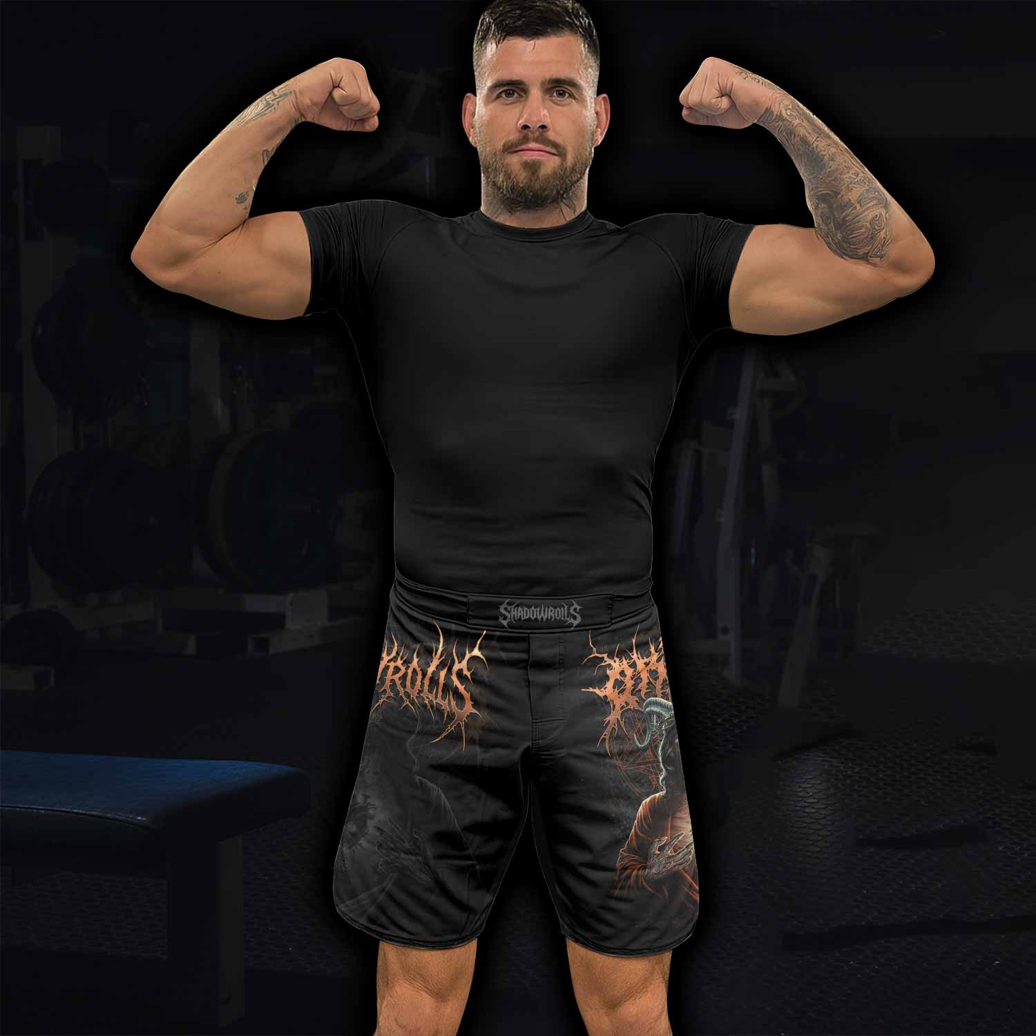 Cult of Shadows Fight Shorts - lifestyle view