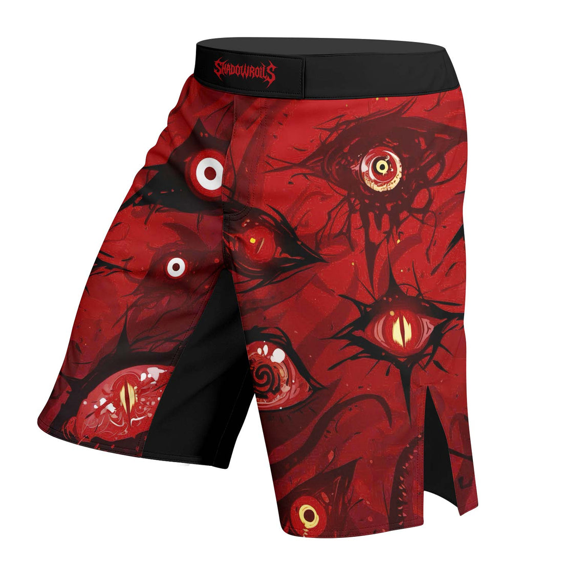 Cursed Eyes Awakening Fight Shorts – left side mockup