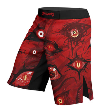 Cursed Eyes Awakening Fight Shorts – left side mockup