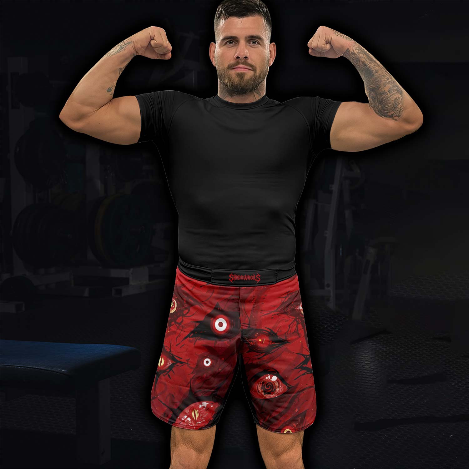 Cursed Eyes Awakening Fight Shorts – lifestyle view
