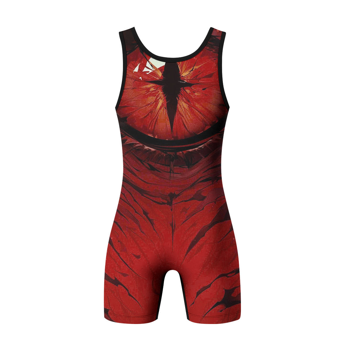Cursed Eyes Awakening Wrestling Singlet - back view mockup