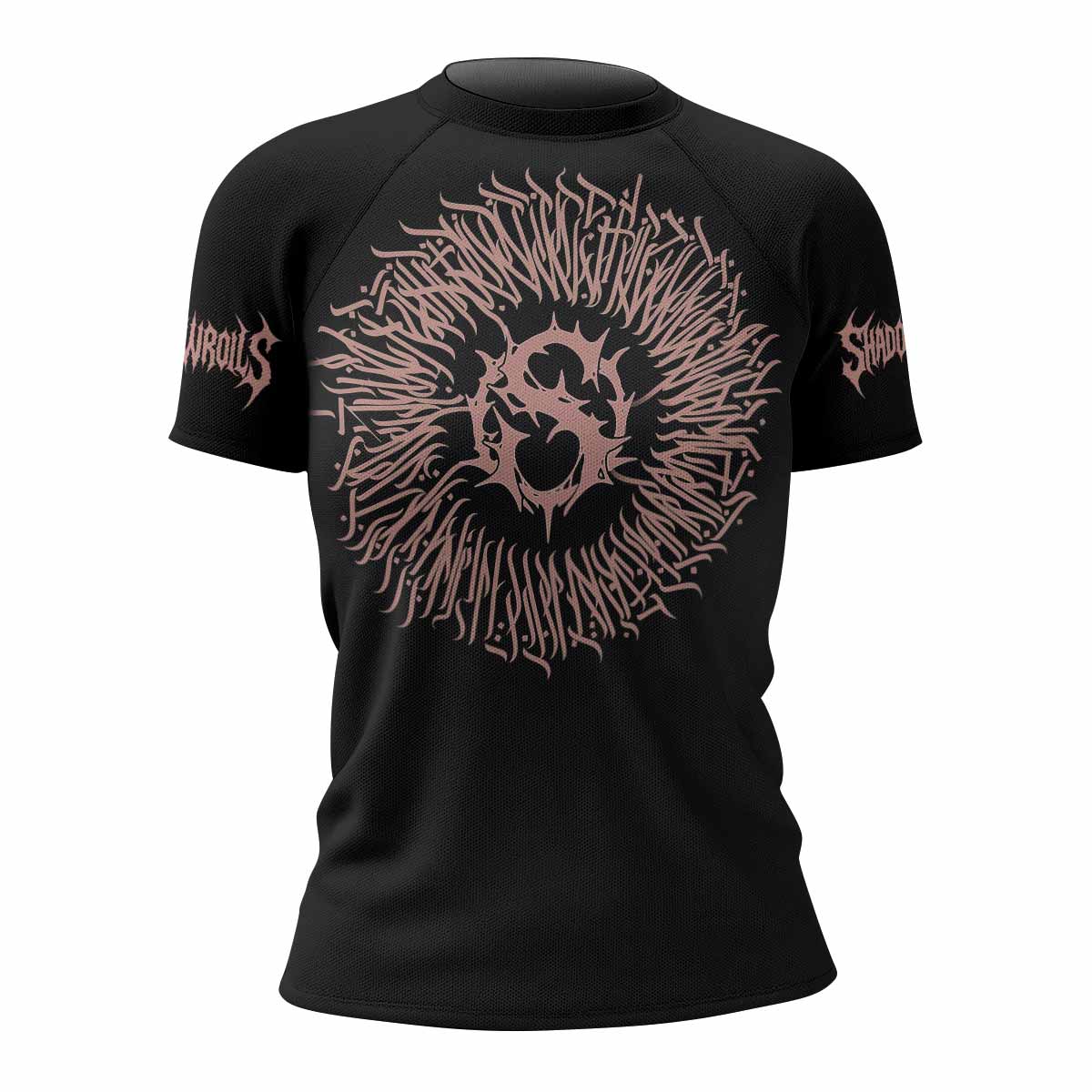 Dark Anointed Women’s Short Sleeve Rash Guard - front view mockup