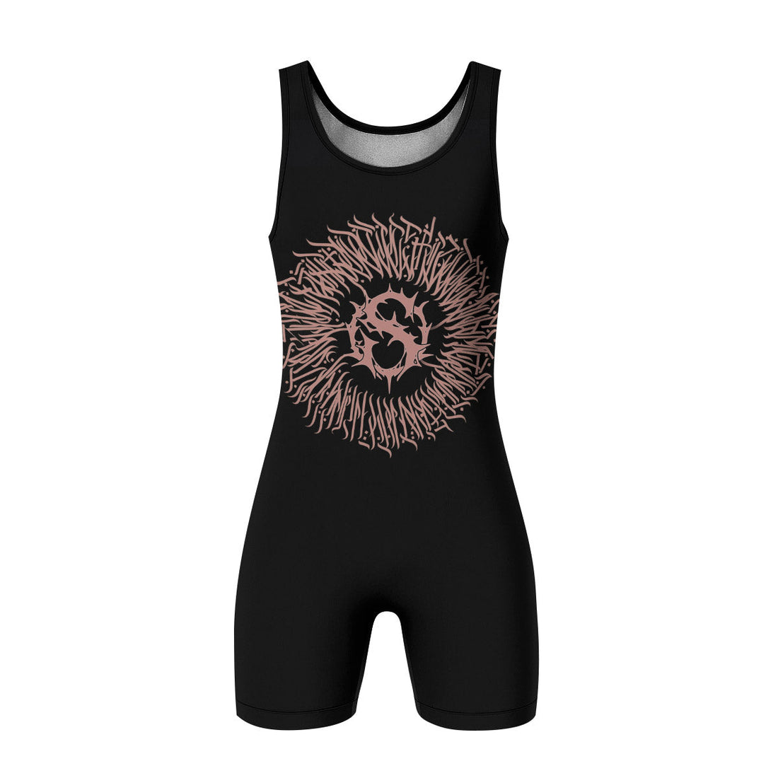 Dark Anointed Wrestling Singlet - front and back view
