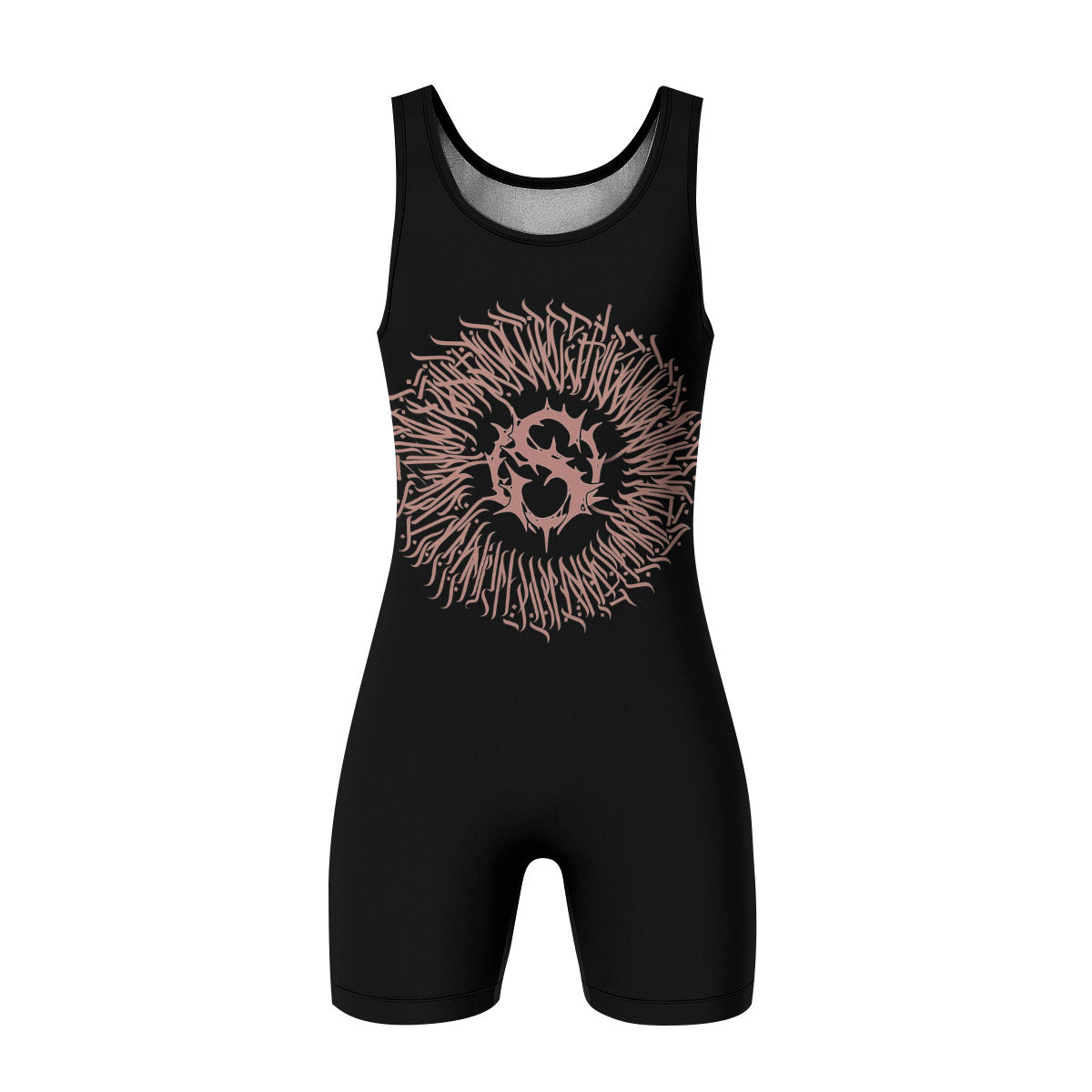 Dark Anointed Wrestling Singlet - front view mockup