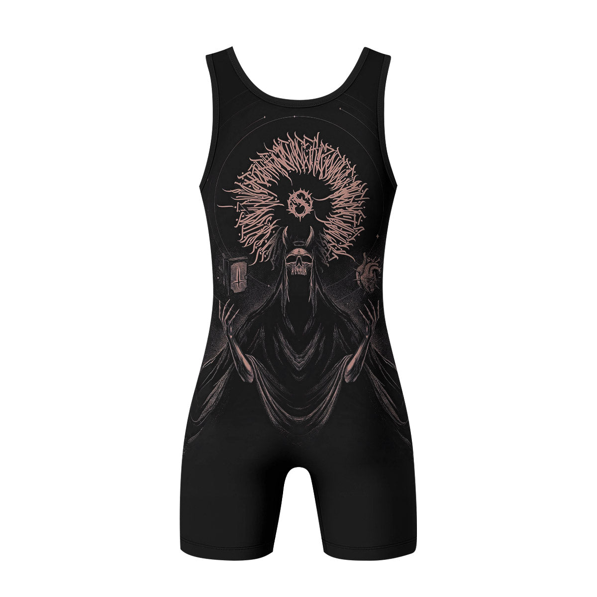 Dark Anointed Wrestling Singlet - back view mockup