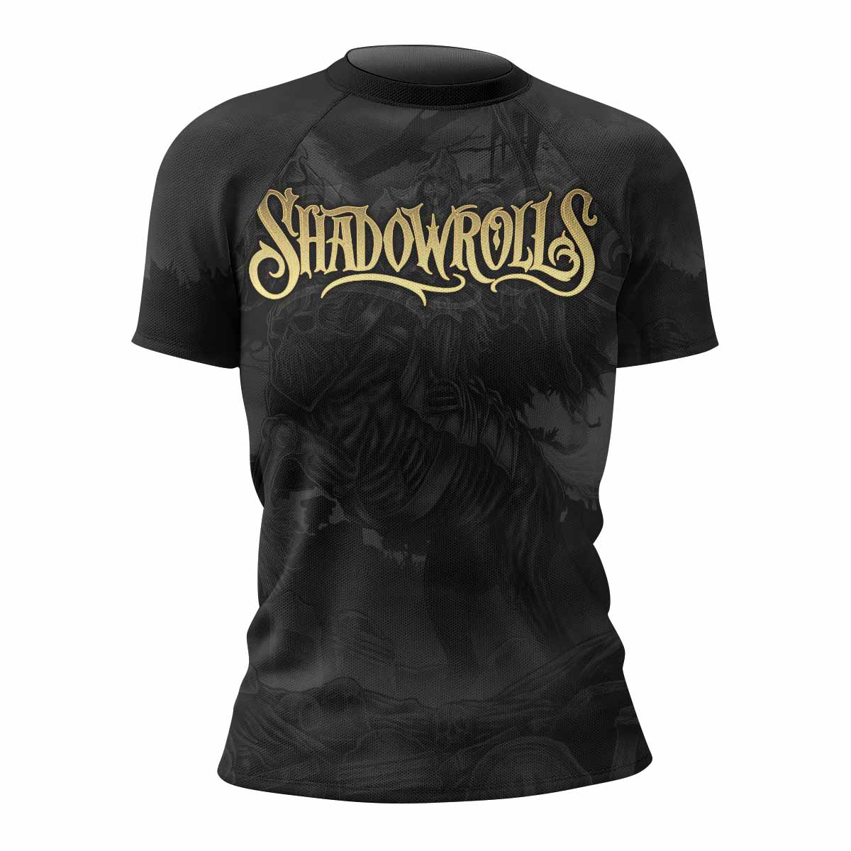 Dark Rider Women's Rash Guard Short Sleeve - front view mockup 