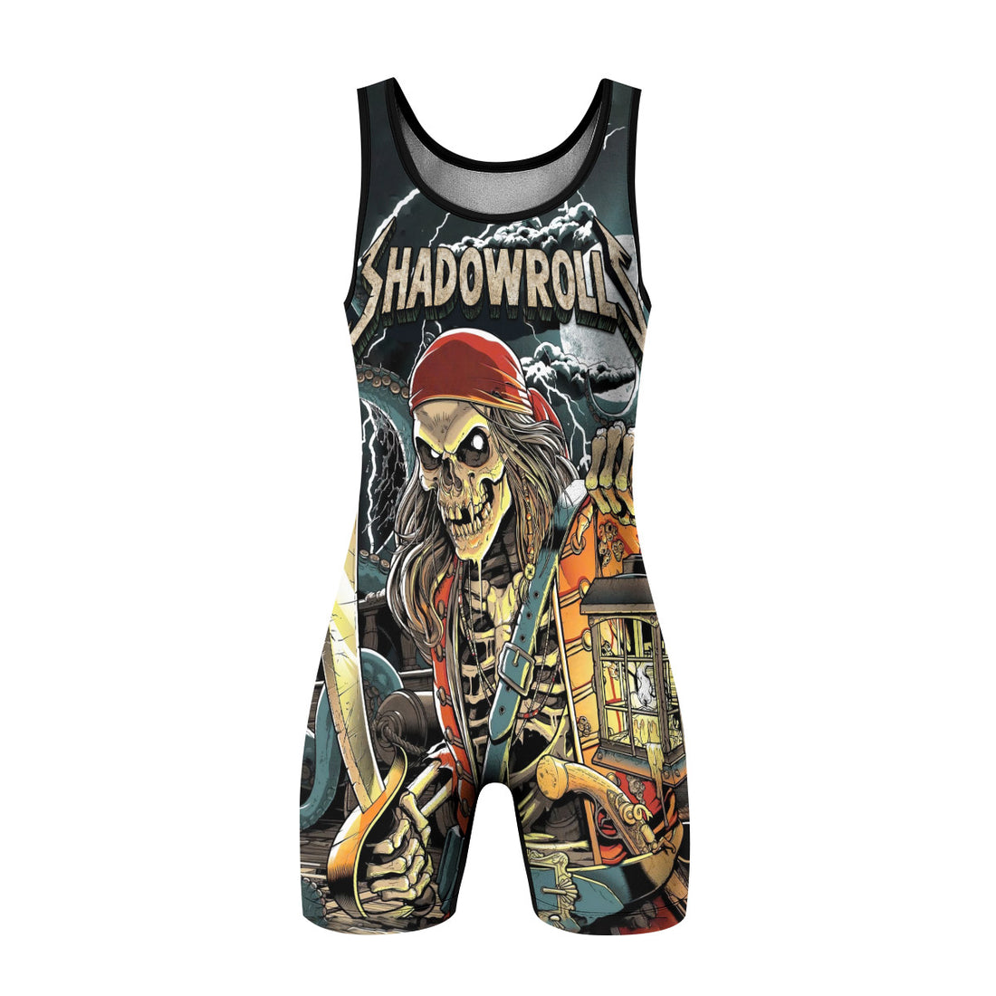 Dead Men Plunder Wrestling Singlet – front and back view