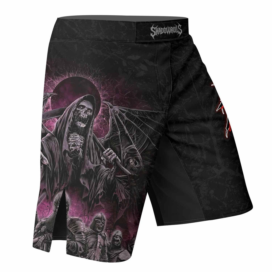 Death Army Fight Shorts – right side mockup