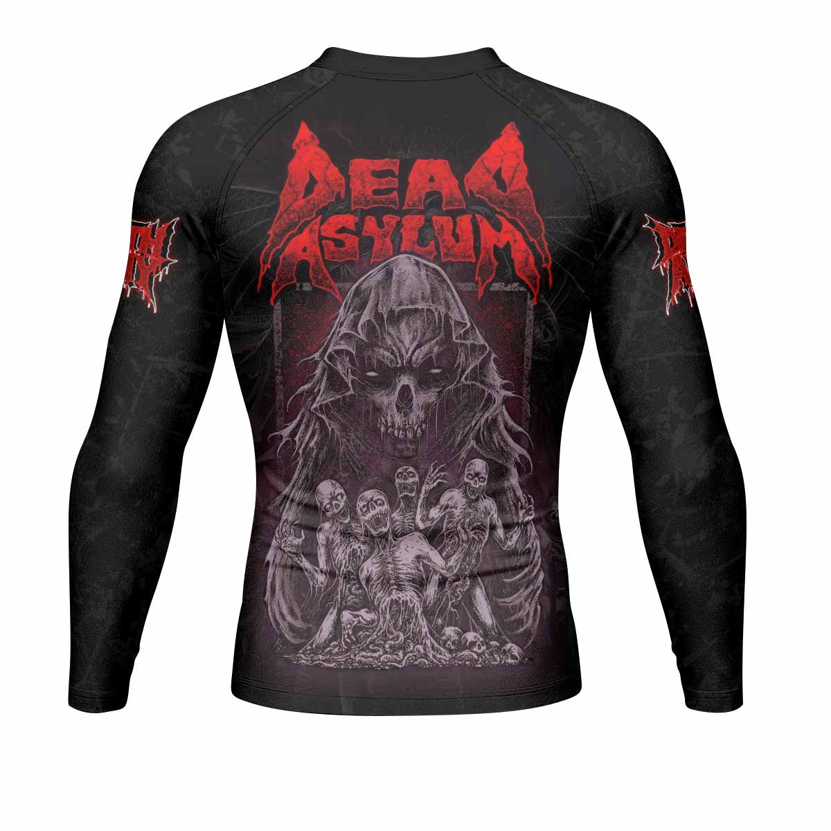 Death Army Men’s Long Sleeve Rash Guard - back view mockup