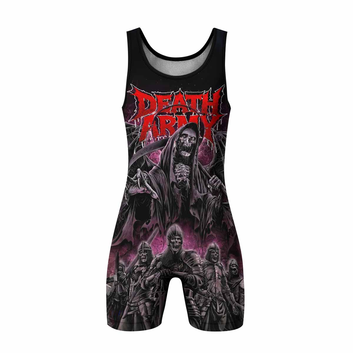 Death Army Wrestling Singlet - front view mockup