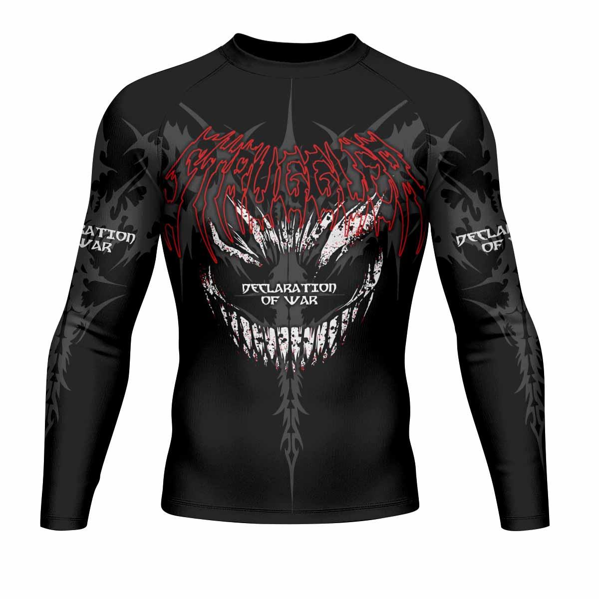 Declaration of War Men's Rash Guard Long Sleeve - front view mockup