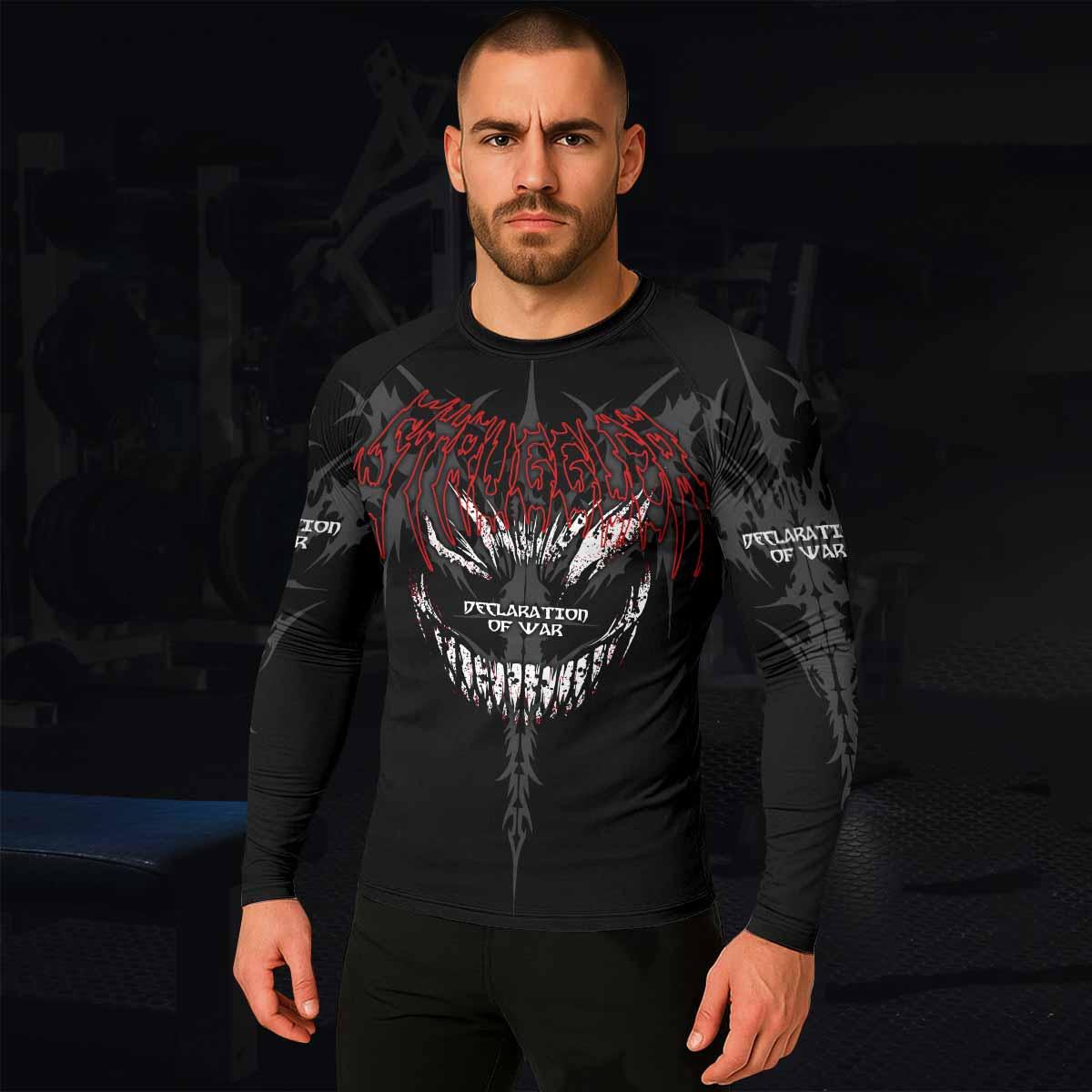 Declaration of War Men's Rash Guard Long Sleeve - lifestyle view