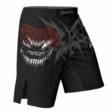 Declaration of War Mixed Martial Arts Shorts - right side mockup