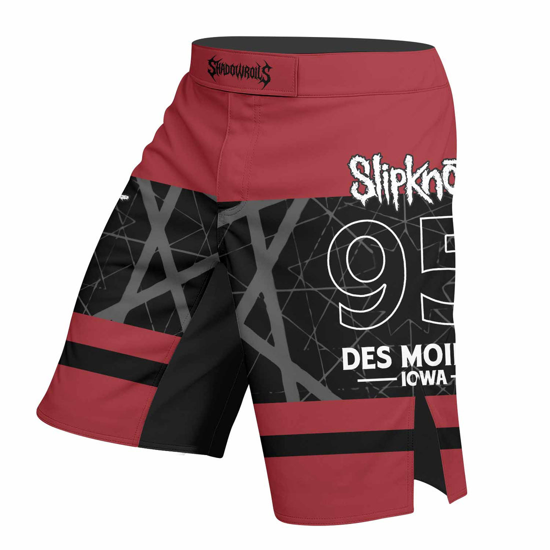 Des Moines 95 Fight Shorts - right side mockup
