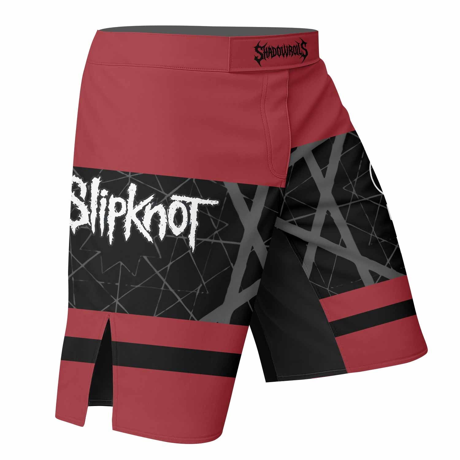 Des Moines 95 Fight Shorts - left side mockup