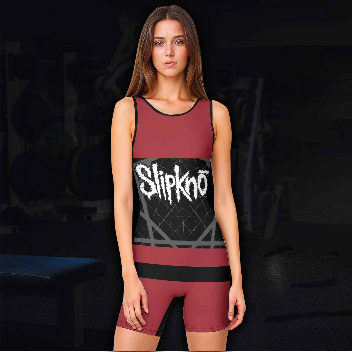 Des Moines 95 Wrestling Singlet - women's lifestyle view