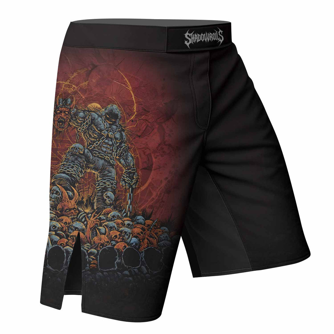 Disturbed Dominion Fight Shorts – right side mockup