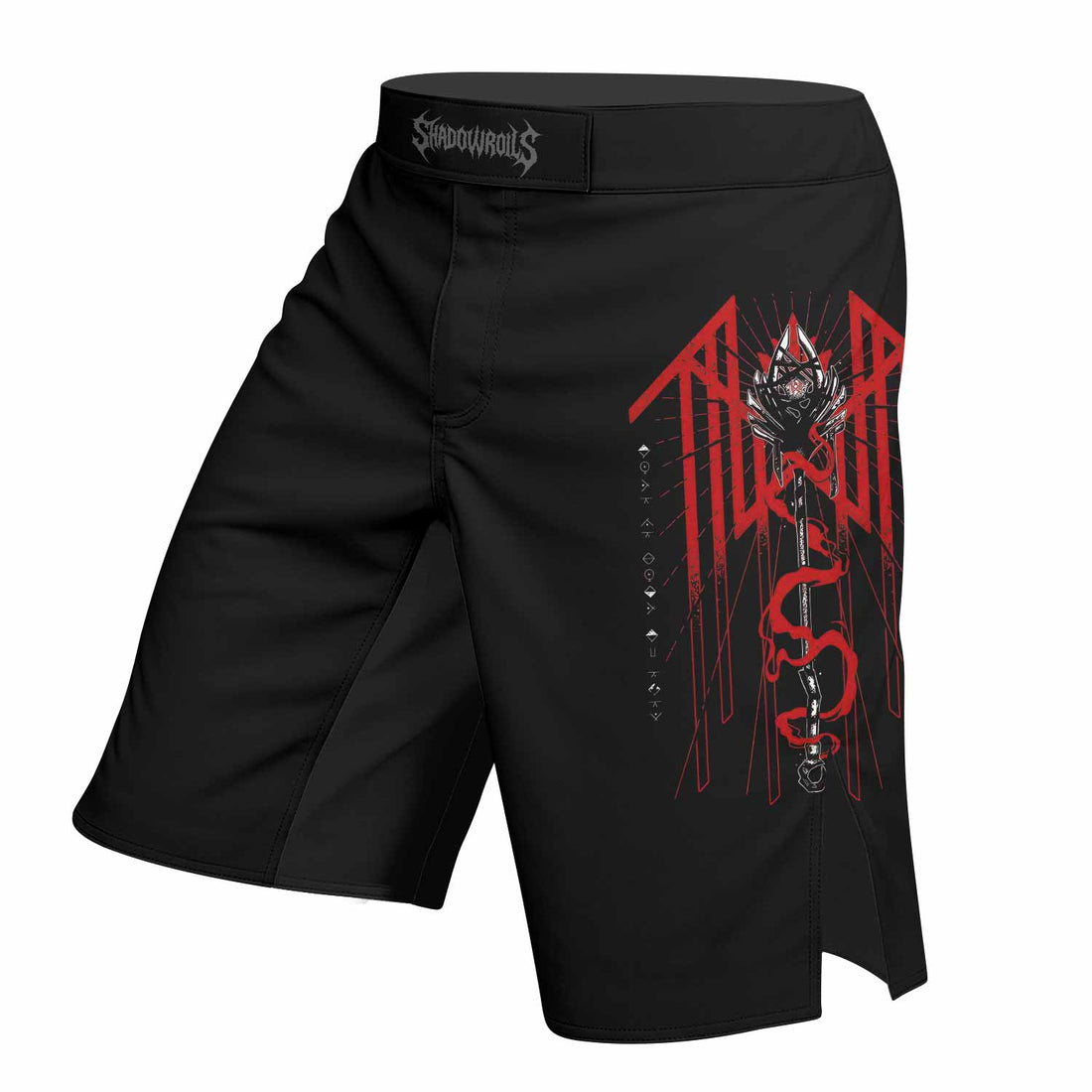 Divine Offering Fight Shorts - right side mockup