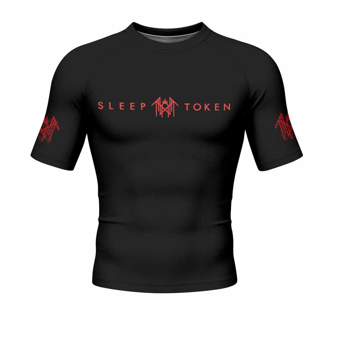 Divine Offering Men's Rash Guard Short Sleeve - front and back view