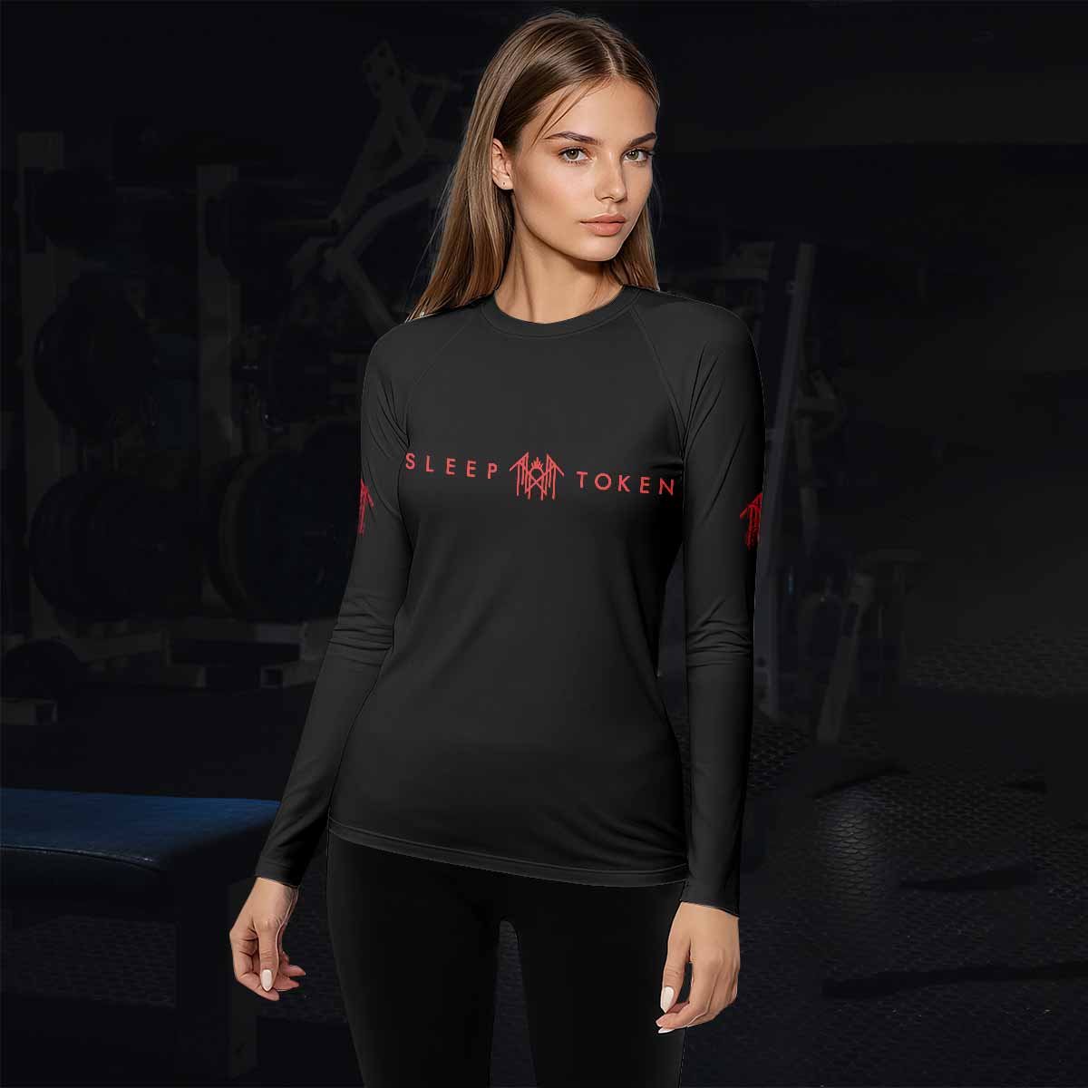Divine Offering Women's Rash Guard Long Sleeve - lifestyle view