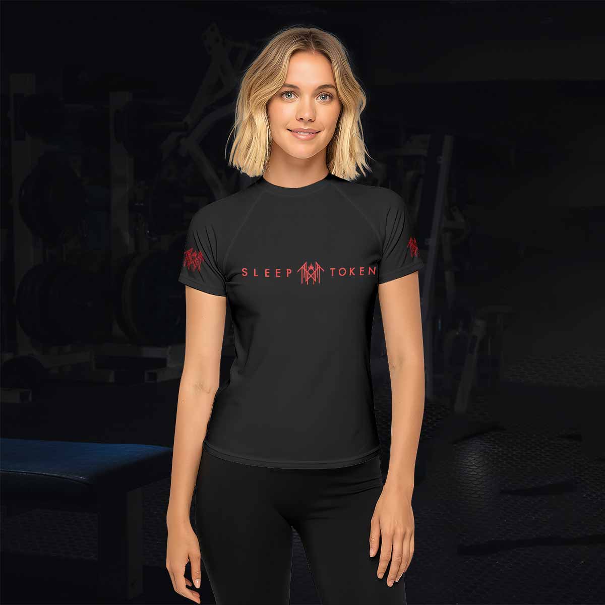 Divine Offering Women's Rash Guard Short Sleeve - lifestyle view