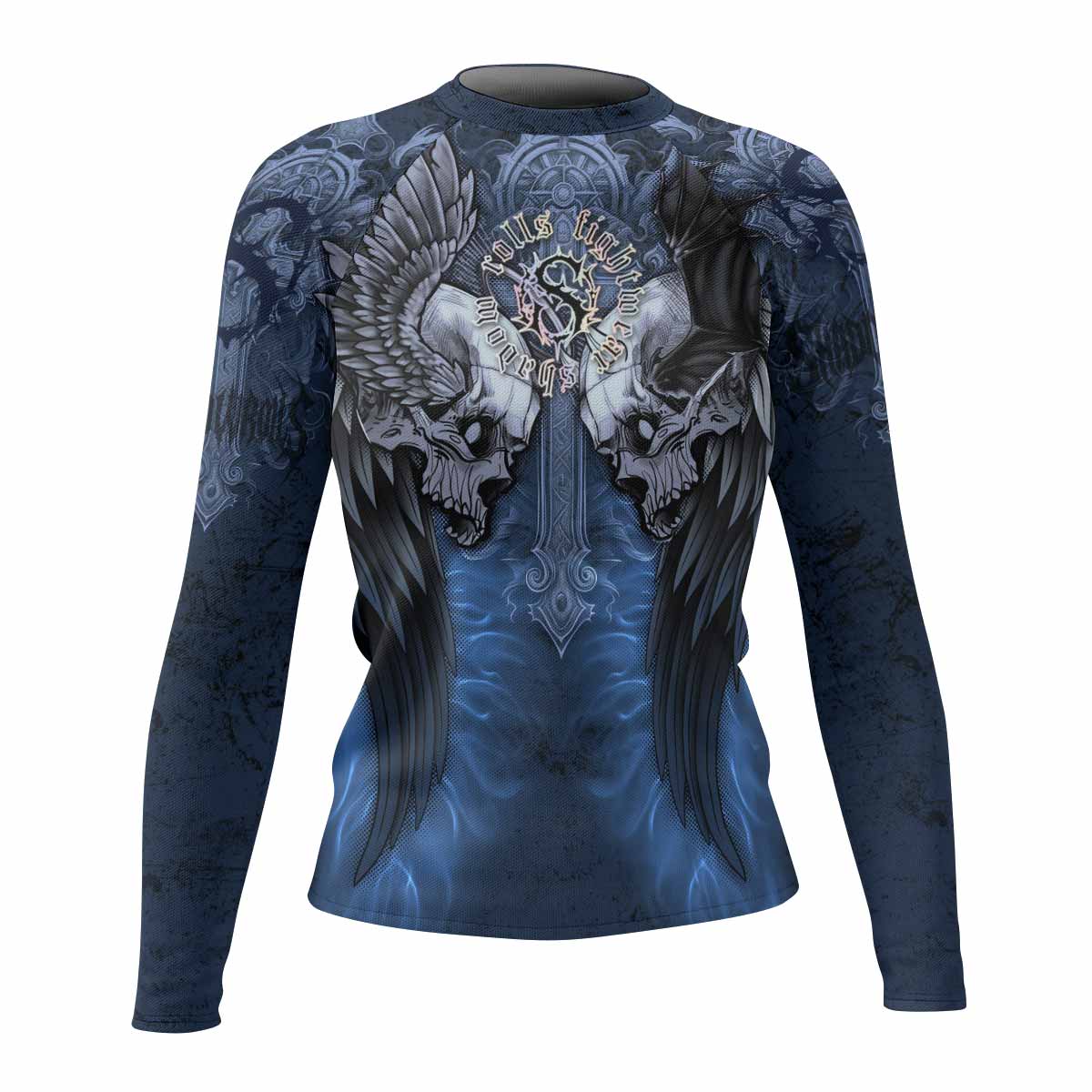 Duality of Souls Women’s Long Sleeve Rash Guard - front view mockup