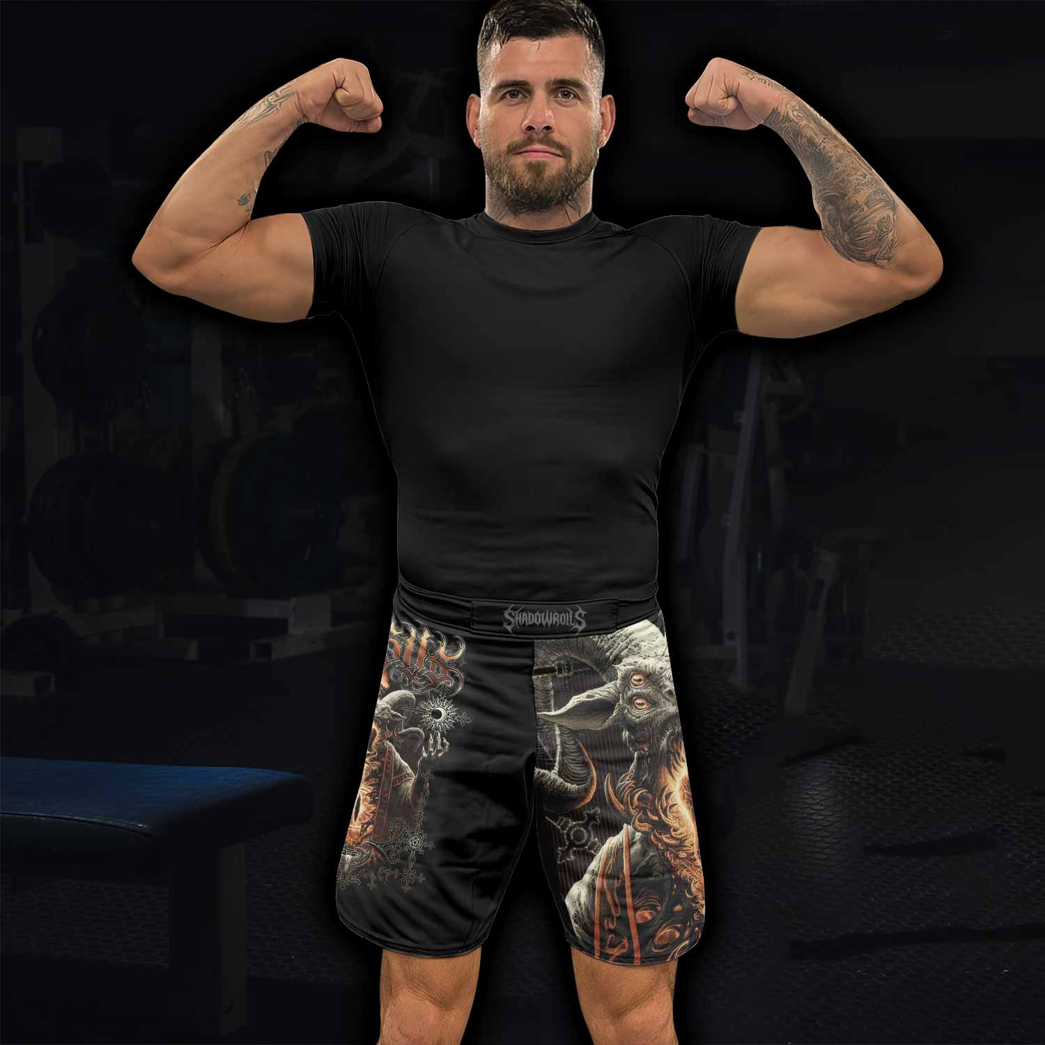 Eldritch Horror Fight Shorts - lifestyle view