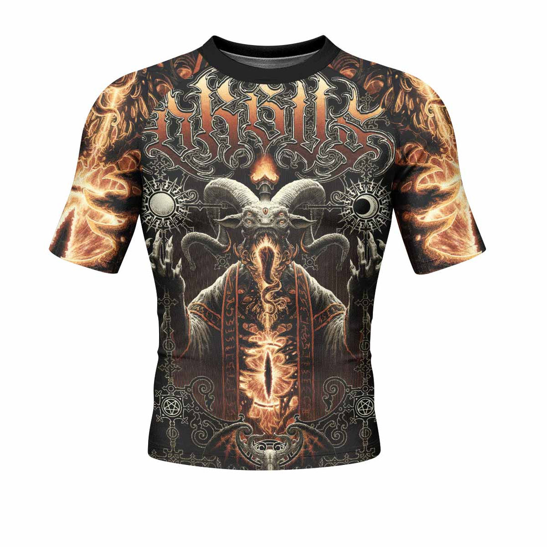 Eldritch Horror Men's Rash Guard Short Sleeve - front and back view