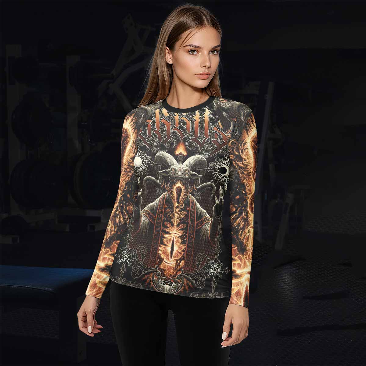 Eldritch Horror Women's Rash Guard Long Sleeve - lifestyle view