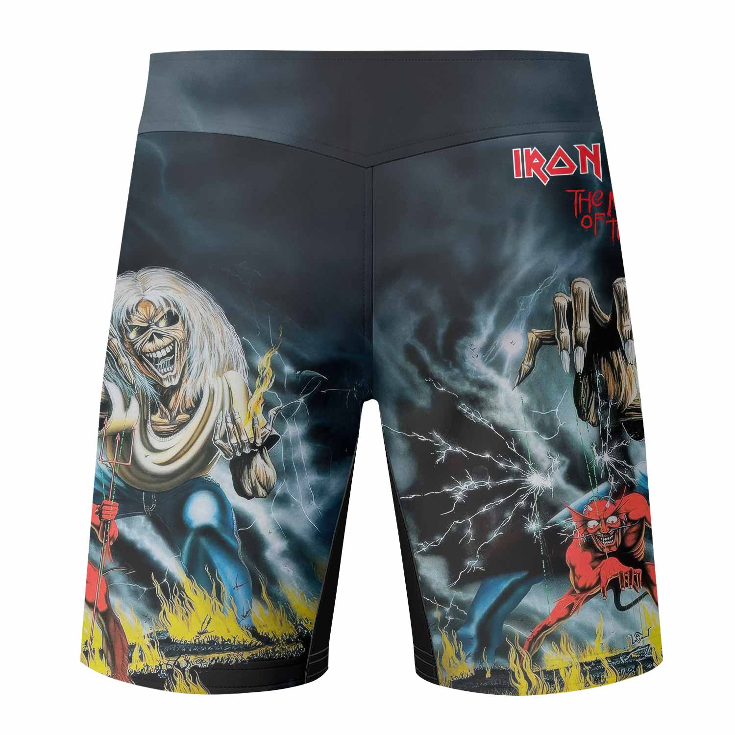 Eternal Beast Fight Shorts - back view mockup