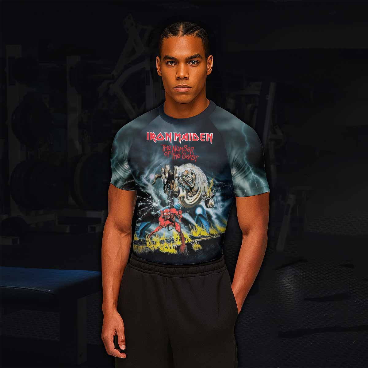Eternal Beast Men's Rash Guard Short Sleeve - lifestyle view