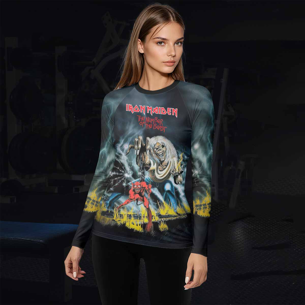 Eternal Beast Women's Rash Guard Long Sleeve - lifestyle view