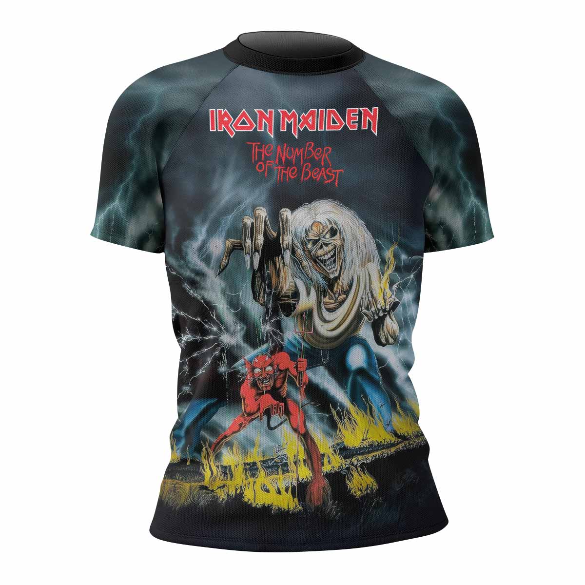 Eternal Beast Women's Rash Guard Short Sleeve - front view mockup 