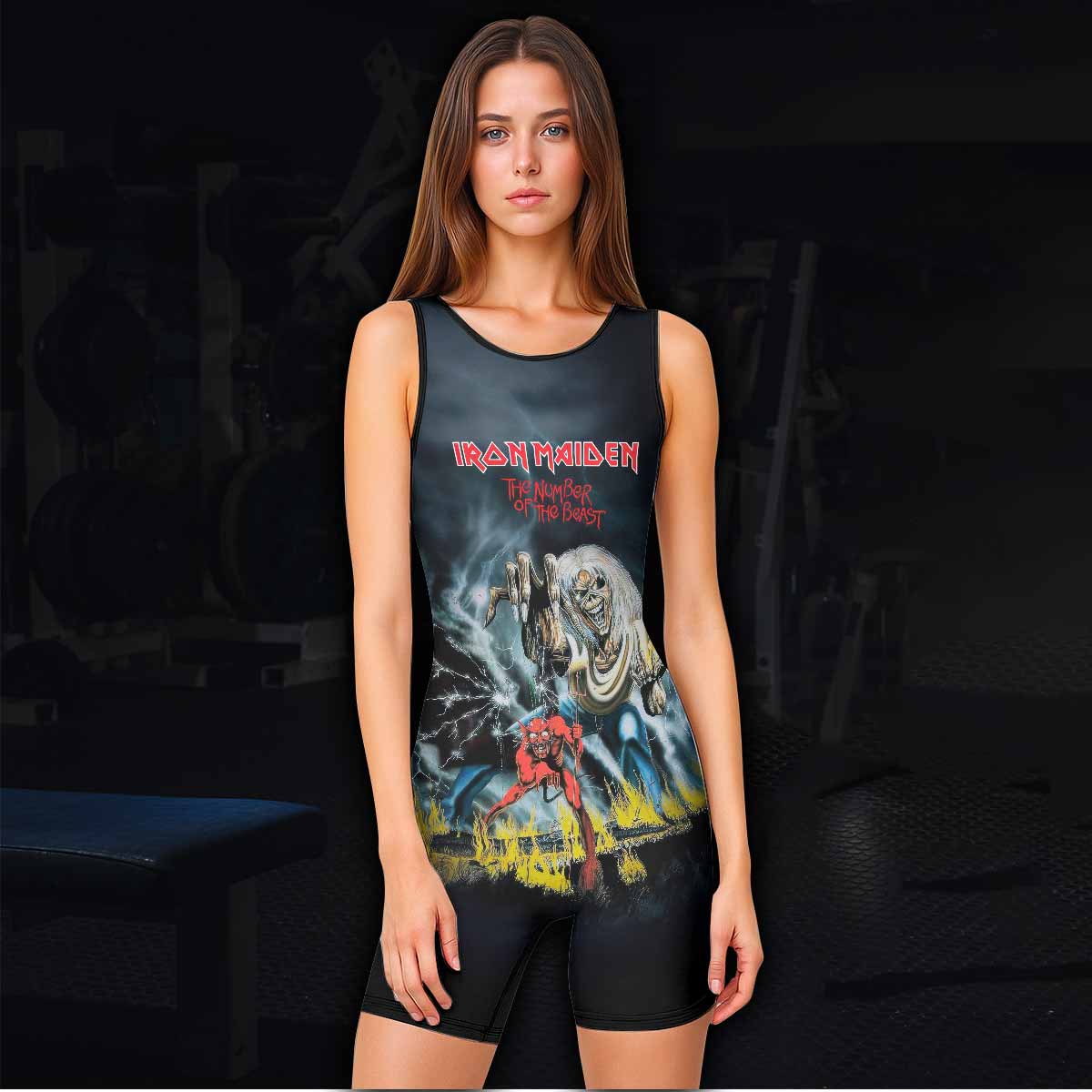 Eternal Beast Wrestling Singlet - women's lifestyle view