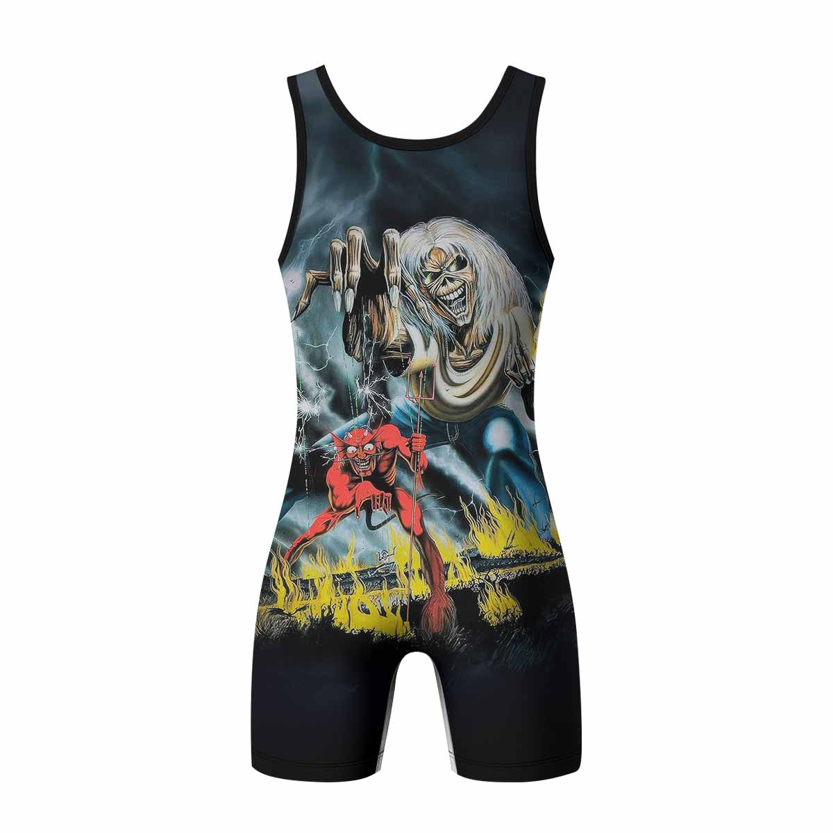 Eternal Beast Wrestling Singlet - back view mockup 