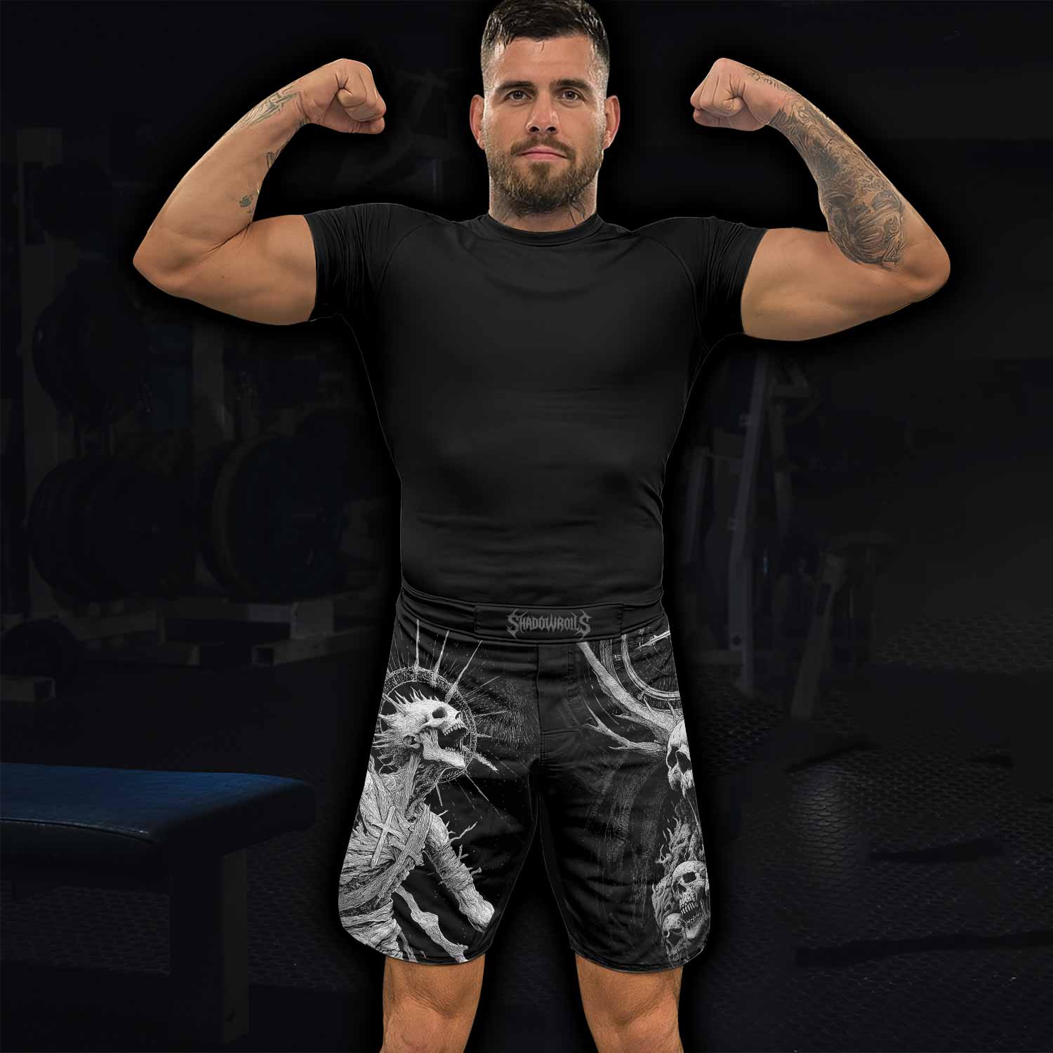 Eternal Scream Fight Shorts - lifestyle view