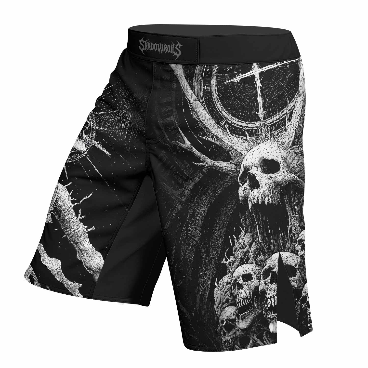 Eternal Scream Fight Shorts - left side mockup
