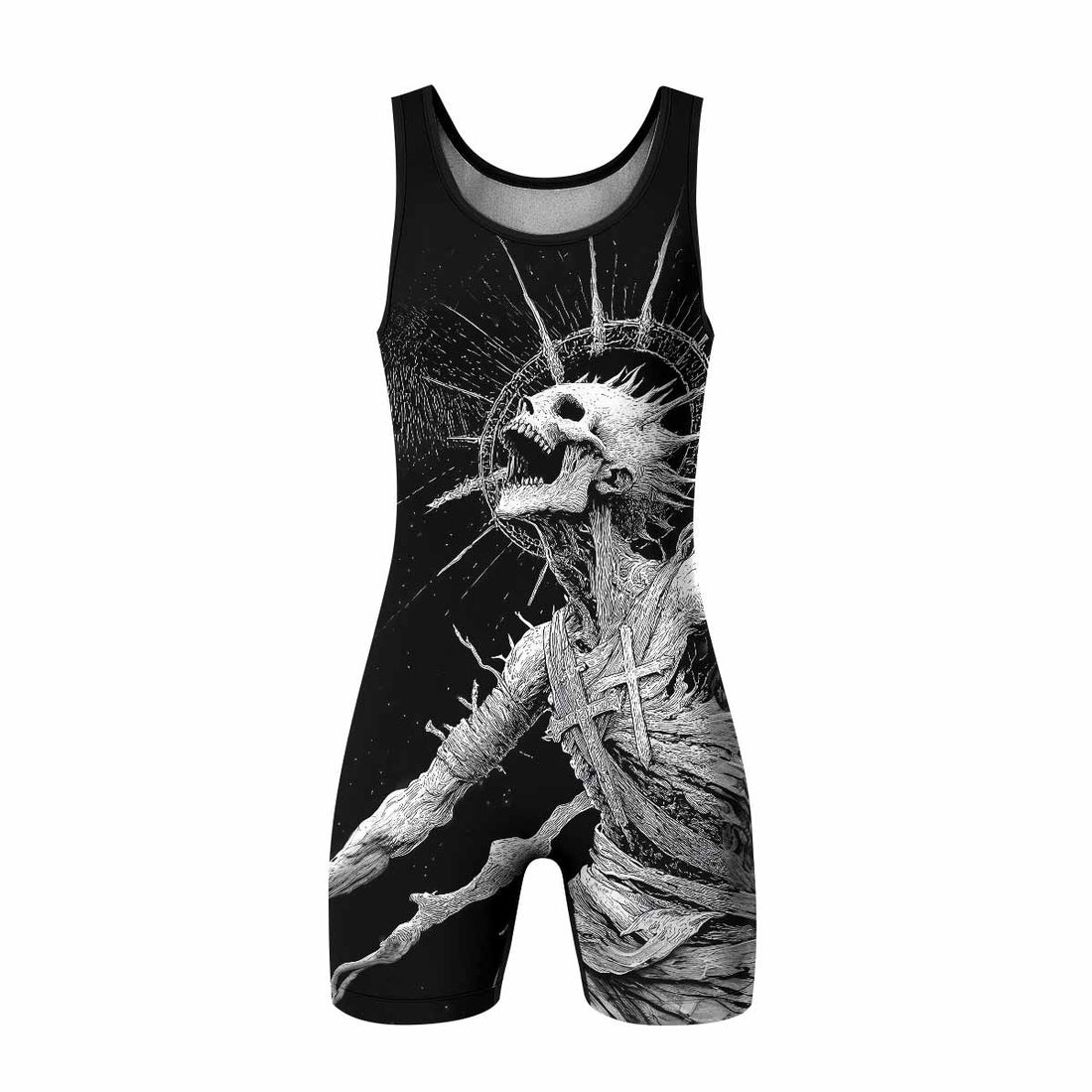 Eternal Scream Wrestling Singlet - front and back view