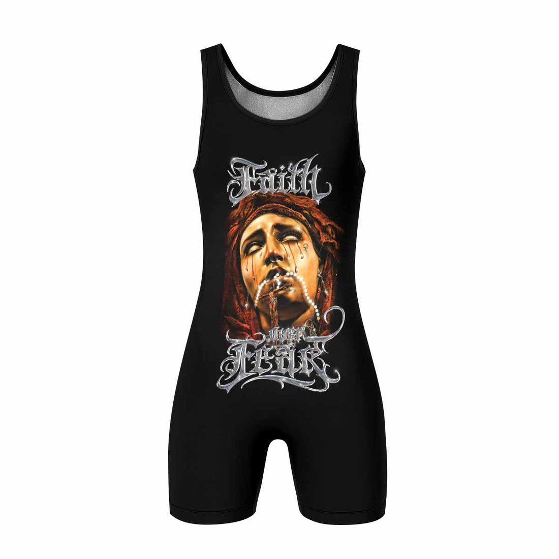 Faith Over Fear Wrestling Singlet – front and back view