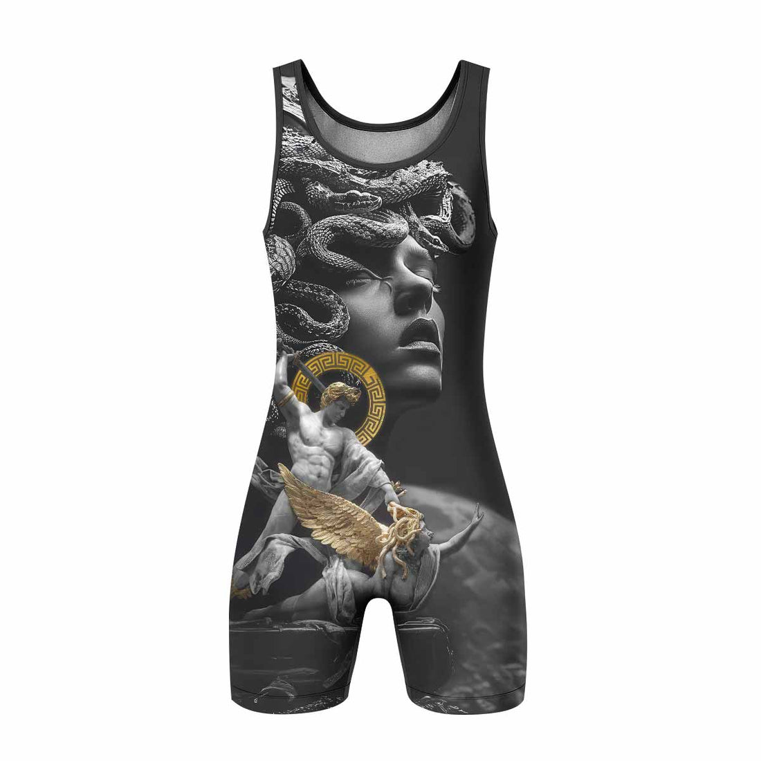 Fall of Medusa Wrestling Singlet - front and back view